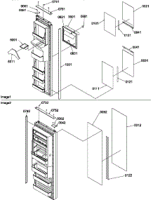 12 - Ref / Fz Door Trim And Panels parts for Amana Refrigerator SBDE20TPE / P1190904W E from AppliancePartsPros.com
