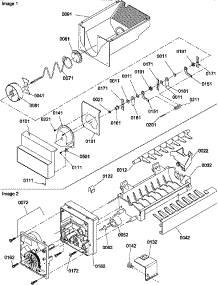 07 - Ice Bucket Auger And Ice Maker Parts parts for Amana Refrigerator SBDE20TPW / P1190904W W from AppliancePartsPros.com