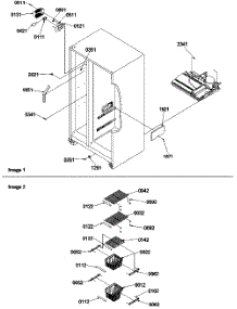 06 - Freezer Shelves And Lights parts for Amana Refrigerator SBDE21VPSE / P1317202W E from AppliancePartsPros.com