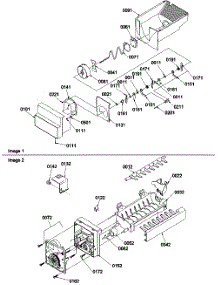 08 - Ice Bucket Auger & Ice Maker Parts parts for Amana Refrigerator SBDE21VPSE / P1317202W E from AppliancePartsPros.com