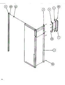 15 - Ref Door (Cont.) parts for Amana Refrigerator SBDE520K / P1109903W W from AppliancePartsPros.com