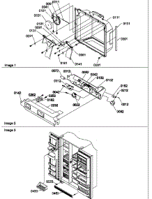 06 - Ice & Water Cav / Elec Brkt & Toe Grille parts for Amana Refrigerator SBDE520SW / P1185202W W from AppliancePartsPros.com