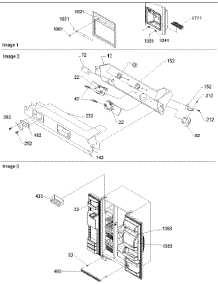 05 - Facade Dispenser Cover, Elect Brkt Assy parts for Amana Refrigerator SBDE522VW / P1320305W W from AppliancePartsPros.com