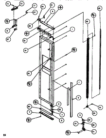 03 - Door / Hinge / Trim Fz parts for Amana Refrigerator SBDT520M / P1164101W W from AppliancePartsPros.com