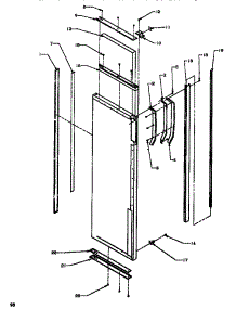 10 - Handle & Trim Ref Door parts for Amana Refrigerator SBDT520NW / P1181102W W from AppliancePartsPros.com