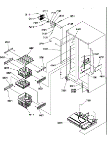 04 - Fz Shelves And Light parts for Amana Refrigerator SBDT520SW / P1185103W W from AppliancePartsPros.com