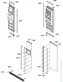 05 - H&Les,Trim,Toe Grille Kits parts for Amana Refrigerator SBDT520SW / P1185103W W from AppliancePartsPros.com
