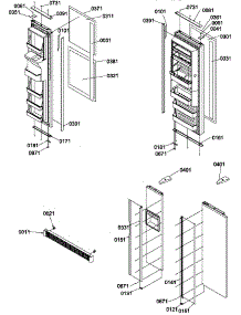 05 - Handles, Trim, And Toe Grille Kits parts for Amana Refrigerator SBDX520TW / P1313202W W from AppliancePartsPros.com