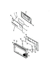 06 - Oven Door Assy parts for Amana Range SBE26AA5 / P1142253N L from AppliancePartsPros.com