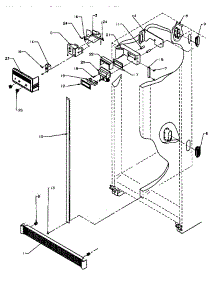 02 - Controls And Cabinet (Ref / Frz) parts for Amana Refrigerator SBI20S2E / P1190701W E from AppliancePartsPros.com