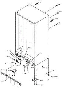 02 - Drain Tube, Rollers And Cabinet Back parts for Amana Refrigerator SBI20S2L / P1190701W W from AppliancePartsPros.com