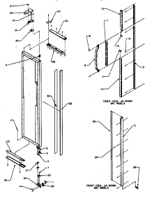 04 - Fz Door Hinge And Trim Parts parts for Amana Refrigerator SBI20S2L / P1190701W W from AppliancePartsPros.com