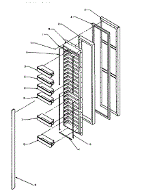 03 - Fz Door parts for Amana Refrigerator SBI20S2W / P1190701W E from AppliancePartsPros.com