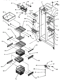 08 - Fz Shelving & Ref Light parts for Amana Refrigerator SBI20S2W / P1190701W W from AppliancePartsPros.com