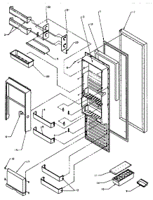 10 - Ref Door parts for Amana Refrigerator SBI20S2W / P1190701W W from AppliancePartsPros.com