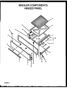 02 - Broiler Components Hinged Panel parts for Amana Range SBJ29FA / P1142359N L from AppliancePartsPros.com
