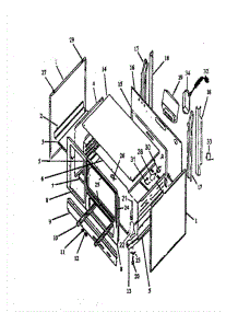 03 - Cabinet Assy parts for Amana Range SBJ29FA0 / P112777NW from AppliancePartsPros.com