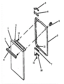 04 - Cabinet Door Assy parts for Amana Range SBJ29FA0 / P112777NW from AppliancePartsPros.com