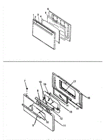 06 - Oven Door Assy parts for Amana Range SBJ29FA0 / P112777NW from AppliancePartsPros.com