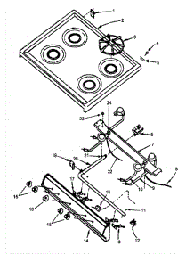07 - Top Burner Assy parts for Amana Range SBJ29FA0 / P112777NW from AppliancePartsPros.com