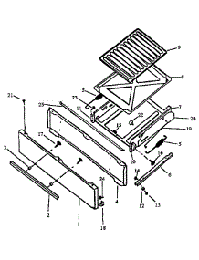 03 - Broiler Components (Hinged Panel) parts for Amana Range SBK39AA/ALL from AppliancePartsPros.com