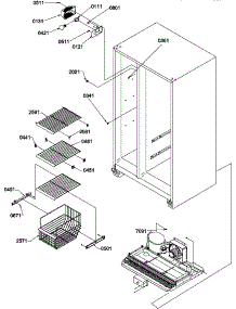 05 - Fz Shelves And Light parts for Amana Refrigerator SCD22TBL / P1303515W L from AppliancePartsPros.com