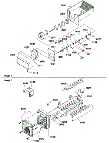 08 - Ice Bucket Auger And Ice Maker Parts parts for Amana Refrigerator SCD23VBL / P1315305W L from AppliancePartsPros.com
