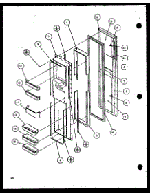 05 - Fz Door parts for Amana Refrigerator SCD25J / P1116301W from AppliancePartsPros.com