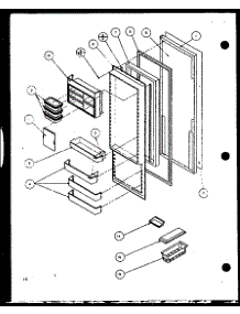 12 - Ref Door parts for Amana Refrigerator SCD25JP / P7870117W from AppliancePartsPros.com