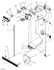 16 - Ref / Fz Controls And Cabinet Parts parts for Amana Refrigerator SCD25N2L / P1181323W L from AppliancePartsPros.com