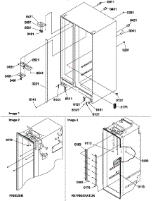 02 - Cabinet Parts parts for Amana Refrigerator SCD25TBL / P1190428W L from AppliancePartsPros.com