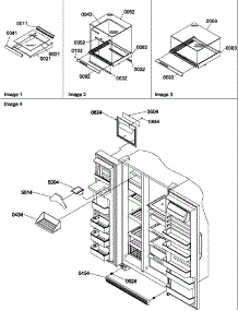 12 - Shelf, Crisper Assemblies & Toe Grill parts for Amana Refrigerator SCD25TBL / P1303517W L from AppliancePartsPros.com