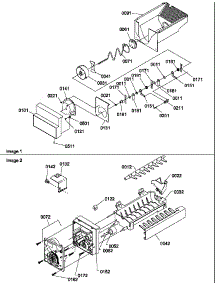 07 - Ice Bucket Auger And Ice Maker Parts parts for Amana Refrigerator SCD25TW / P1190422W W from AppliancePartsPros.com