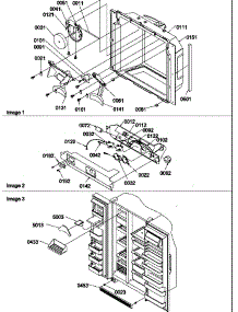 06 - Ice & Water Cav / Elec Brkt / & Toe Grille parts for Amana Refrigerator SCD25TW / P1190425W W from AppliancePartsPros.com