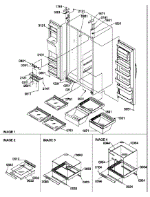 11 - Ref / Fz Shelves, Lights, And Hinges parts for Amana Refrigerator SCD25TW / P1190425W W from AppliancePartsPros.com