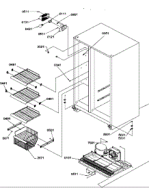 05 - Fz Shelves And Light parts for Amana Refrigerator SCD25TW / P1190426W W from AppliancePartsPros.com