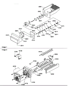 07 - Ice Bucket Auger And Ice Maker Parts parts for Amana Refrigerator SCD25TW / P1190426W W from AppliancePartsPros.com