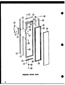 05 - Fz Door Assy parts for Amana Refrigerator SD19N-C / P6020173W C from AppliancePartsPros.com