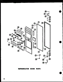 10 - Ref Door Parts parts for Amana Refrigerator SD19W-A / P6034009W A from AppliancePartsPros.com
