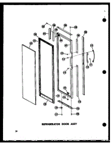 09 - Ref Door Assy parts for Amana Refrigerator SD25W-A / P6034025W A from AppliancePartsPros.com