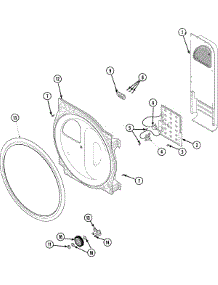 06 - Rear Blkhd, Air Duct, Roller&Htr (Ele) parts for Maytag Dryer SDE5401AZW from AppliancePartsPros.com
