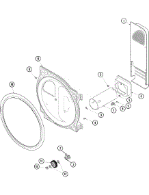 07 - Rear Bulkhead, Roller & Air Duct parts for Maytag Dryer SDG5701AXW from AppliancePartsPros.com
