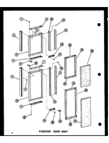 06 - Fz Door Assy parts for Amana Refrigerator SDI22B-G / P7332044W G from AppliancePartsPros.com