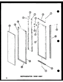 12 - Ref Door Assy parts for Amana Refrigerator SDI22E-L / P7410006W L from AppliancePartsPros.com