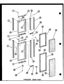 07 - Fz Door Assy parts for Amana Refrigerator SDI22N / P6020165W from AppliancePartsPros.com