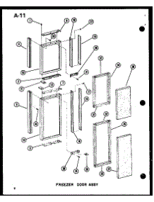 07 - Fz Door Assy parts for Amana Refrigerator SDI22W-A / P6035032W A from AppliancePartsPros.com