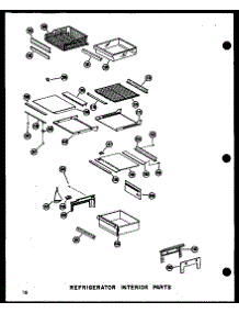 14 - Ref Interior Parts parts for Amana Refrigerator SDI25N-1 / P6023075W from AppliancePartsPros.com