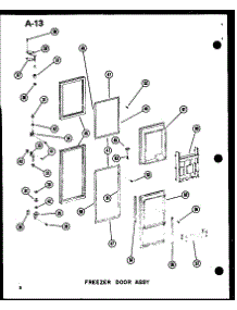 08 - Fz Door Assy parts for Amana Refrigerator SDI25W / P6035029W from AppliancePartsPros.com