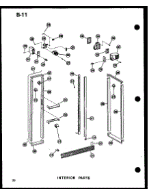 10 - Interior Parts parts for Amana Refrigerator SDI25W-A / P6035029W A from AppliancePartsPros.com