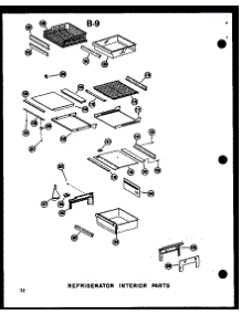 14 - Ref Interior Parts parts for Amana Refrigerator SDI25W-C / P6035029W C from AppliancePartsPros.com